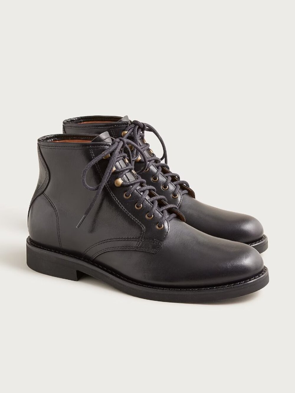 J. Crew Men's Black Size 9 Field‎ Boots in English Leather Vibram Sole NEW CB047